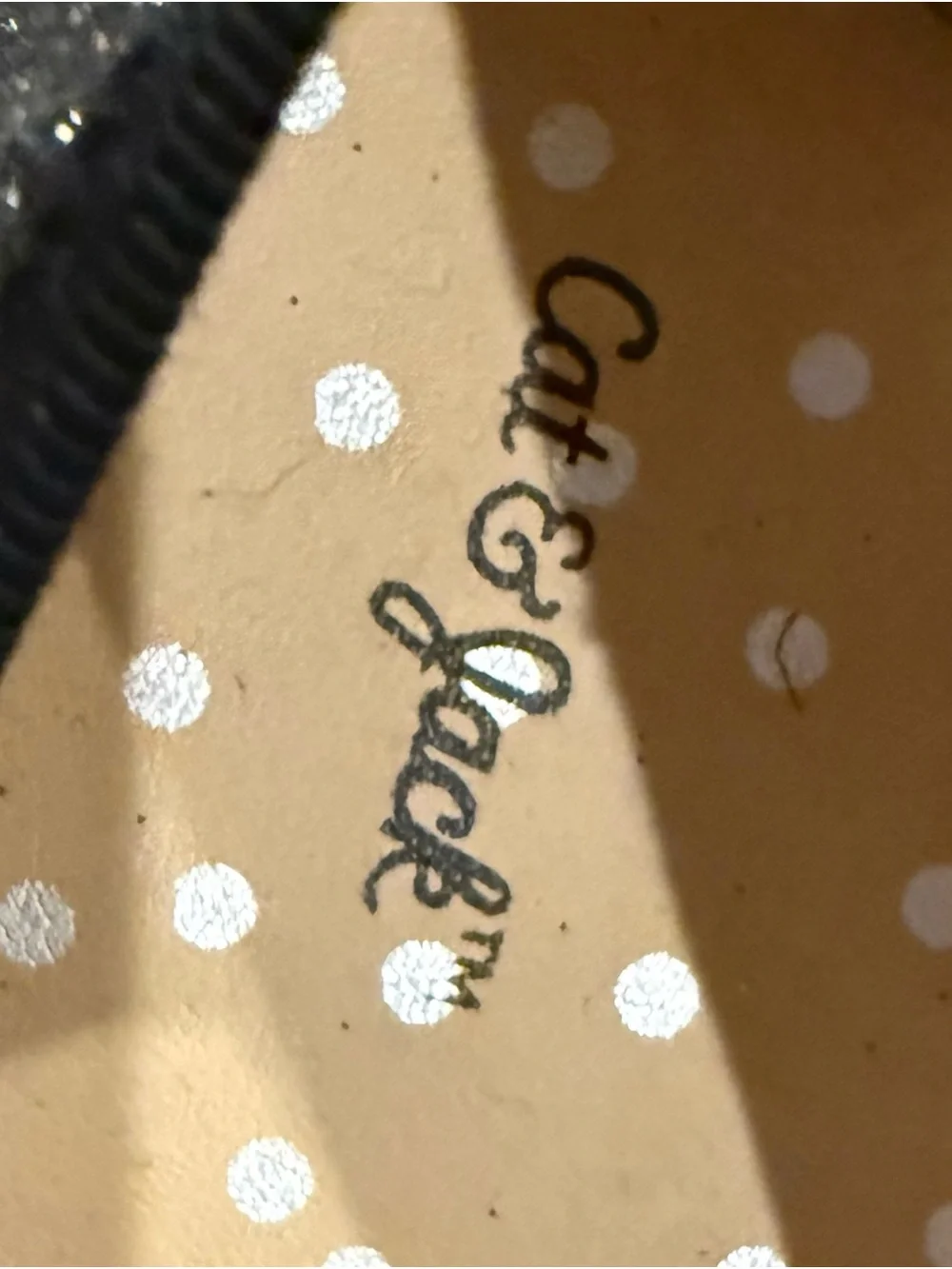 Cat & Jack Black Glitter Bow Girls Ballet Flats